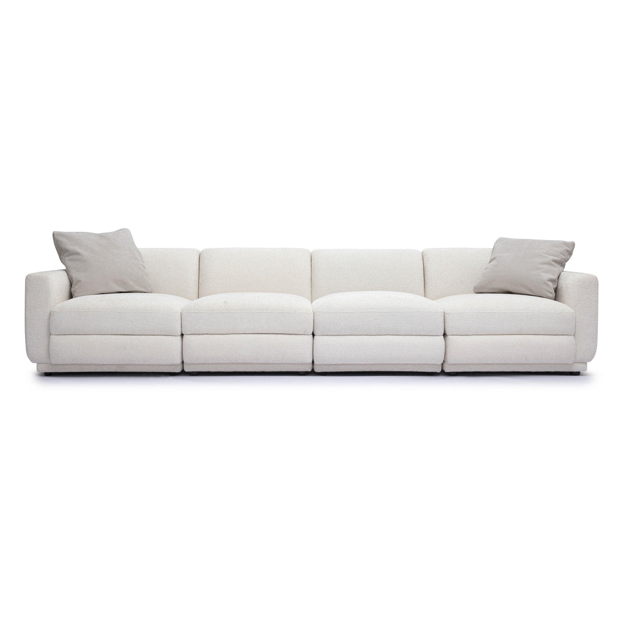 Perry Cream Chenille Modular Long Sofa by TOV Furniture at Eve Furniture