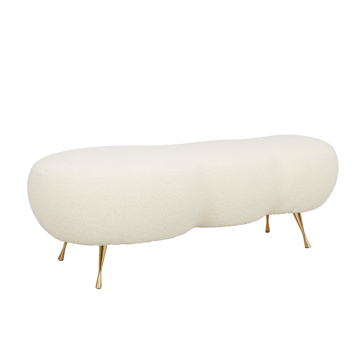 Welsh Faux Shearling Bench by TOV Furniture at Eve Furniture