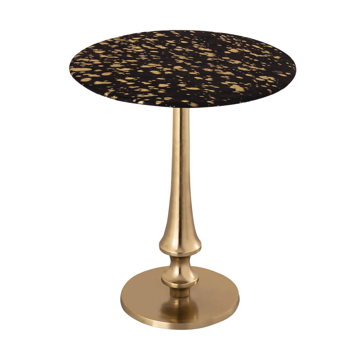 Gold Goathide Side Table by TOV Furniture at Eve Furniture