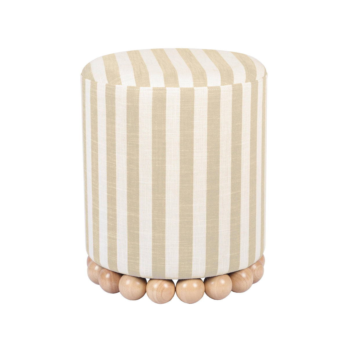 Dex Striped Linen Ottoman by TOV Furniture at Eve Furniture