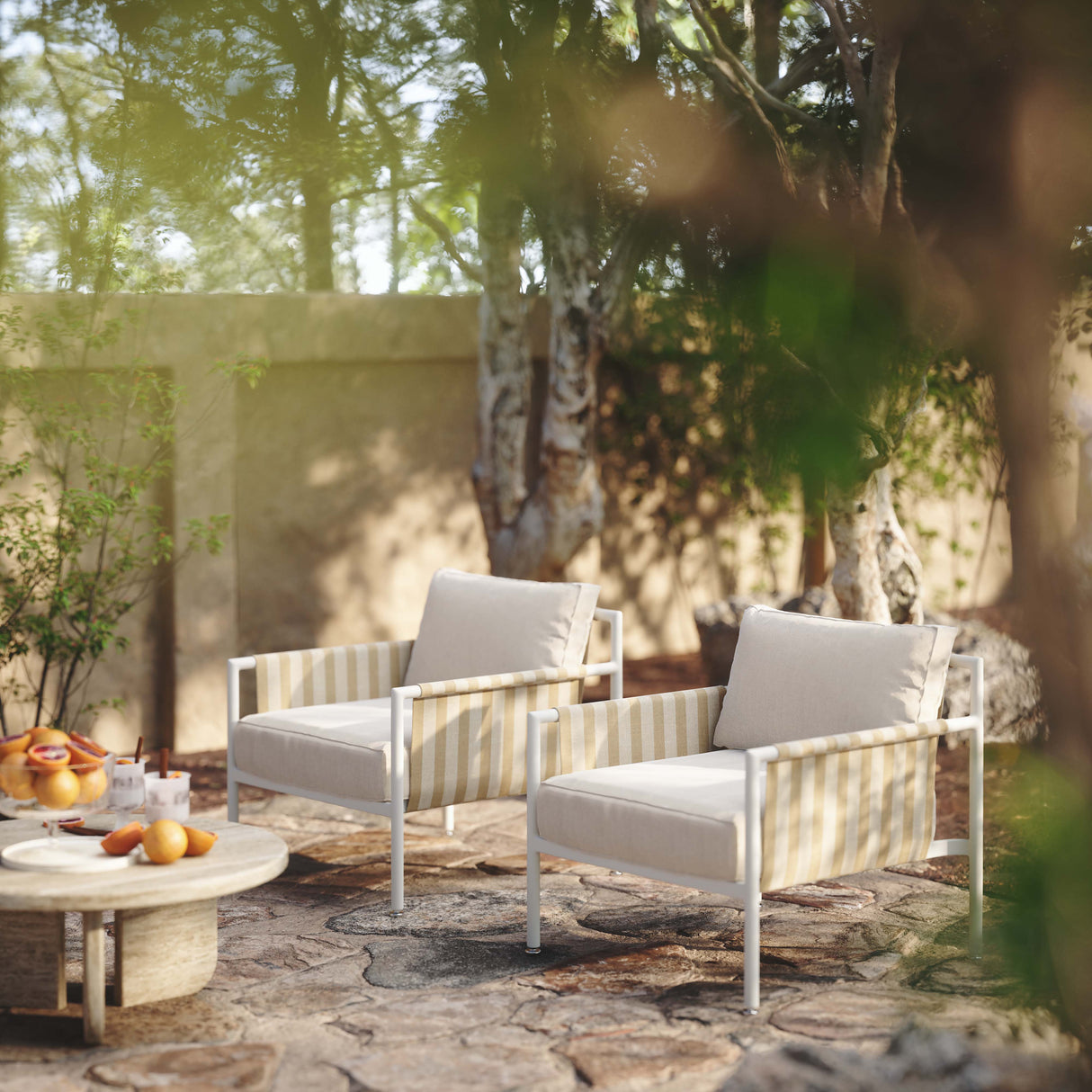 Dunes Cream Outdoor Armchair by TOV Furniture at Eve Furniture