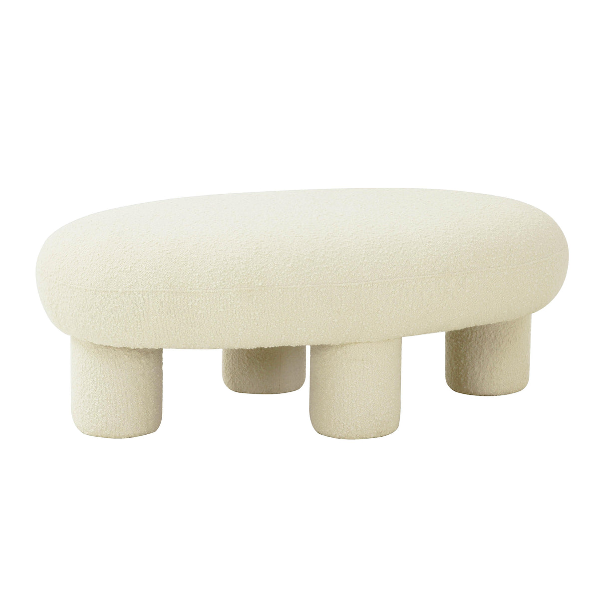 Discus Boucle Ottoman by TOV Furniture at Eve Furniture