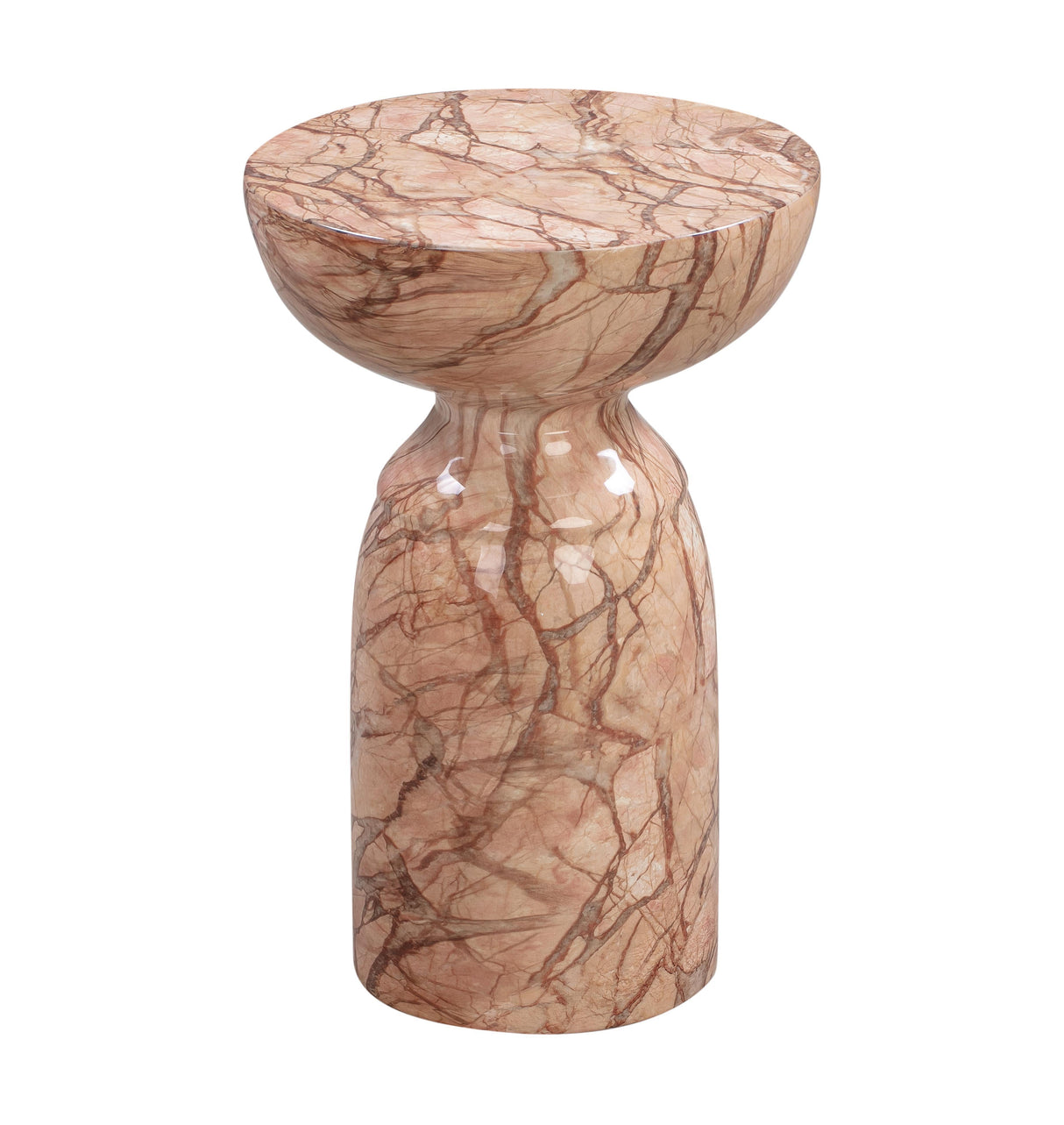 Rue Marble Indoor / Outdoor Round Side Table by TOV Furniture at Eve Furniture