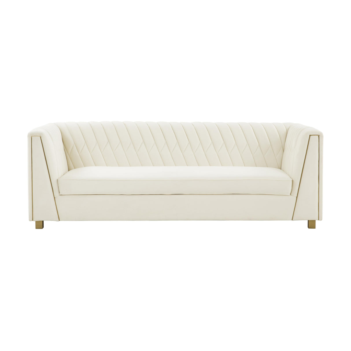 Wafa Cream Velvet Sofa by Inspire Me! Home Decor by TOV Furniture at Eve Furniture