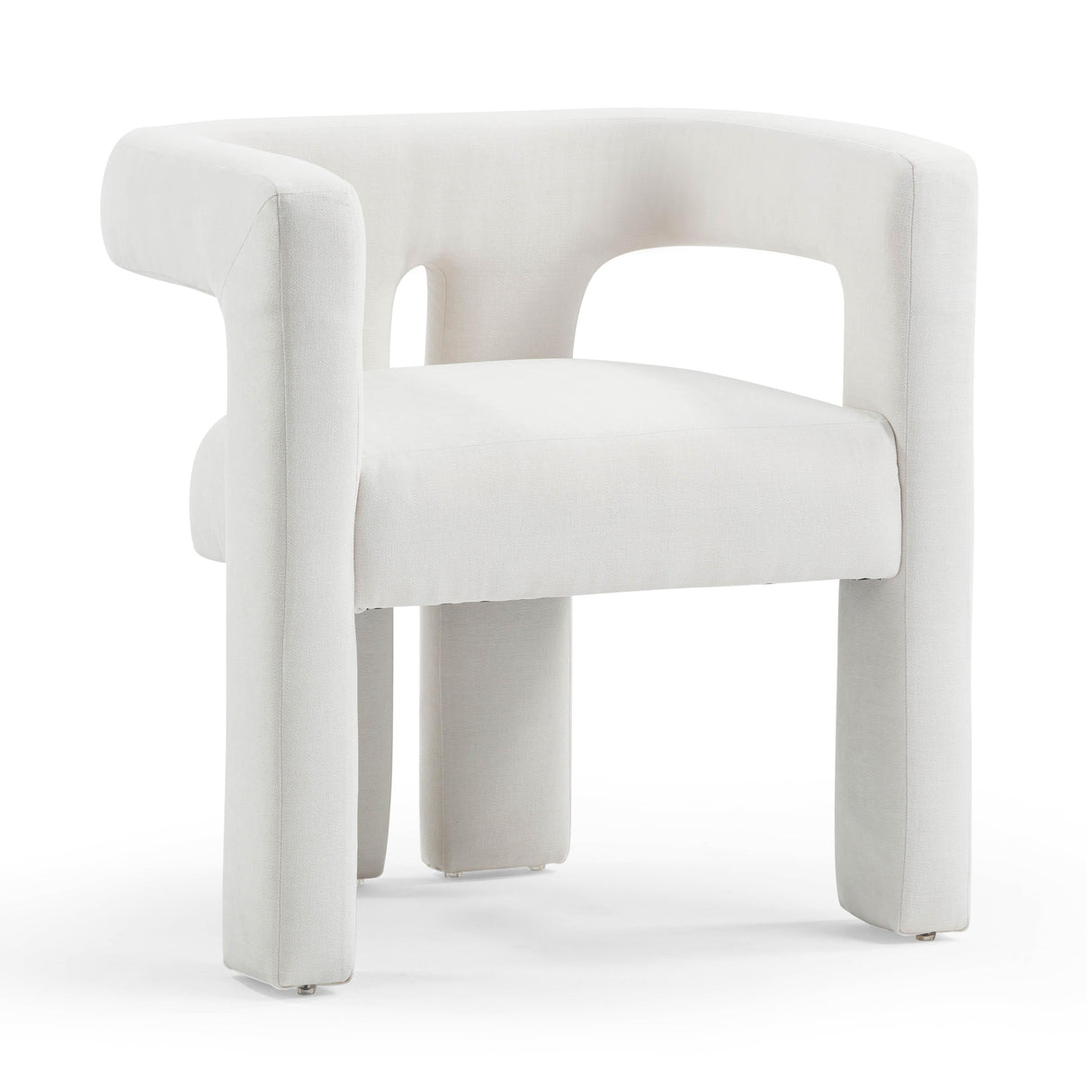 Sloane Bone White Upcycled Fabric Chair by TOV Furniture at Eve Furniture