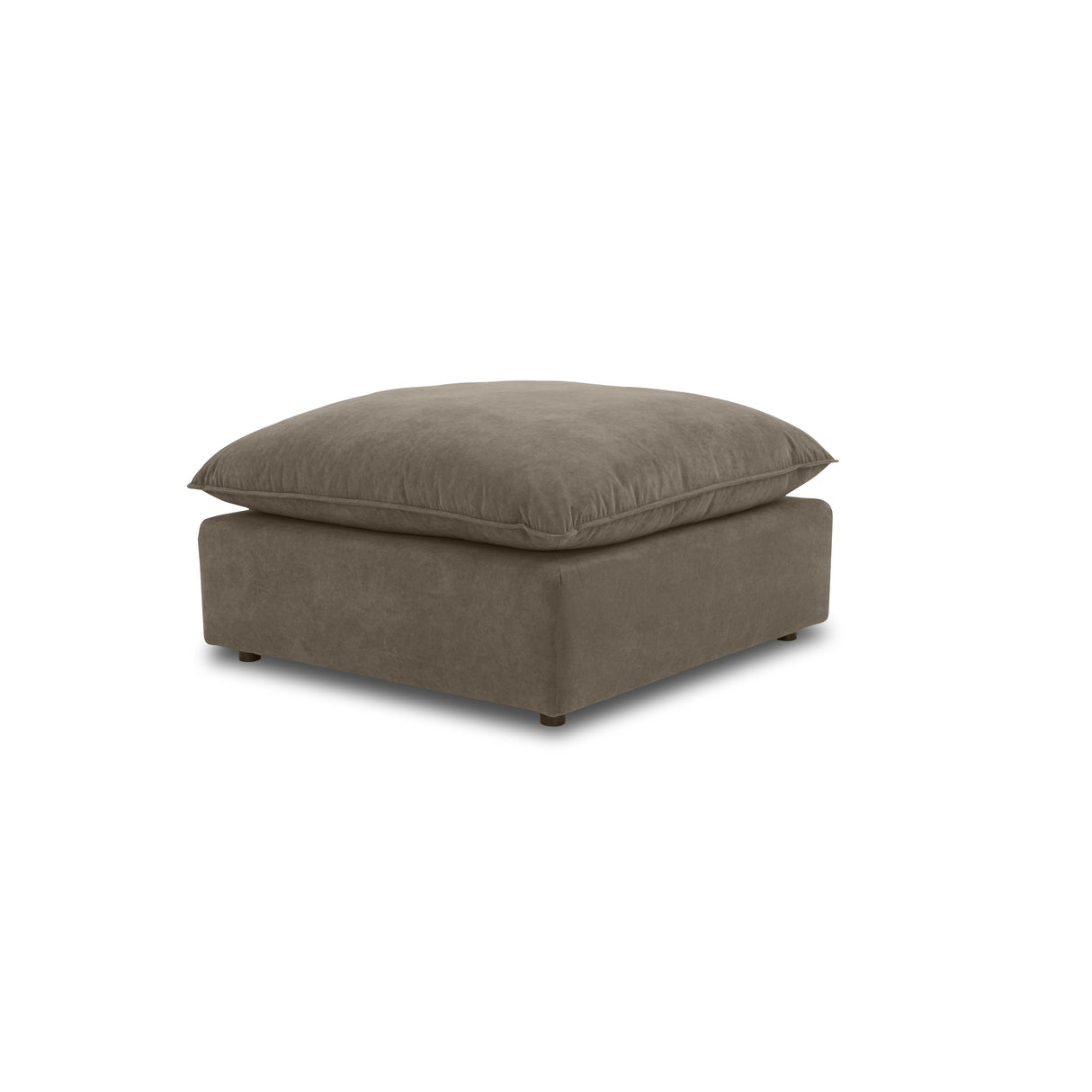 Cali Chocolate Brown Performance Velvet Ottoman by TOV Furniture at Eve Furniture