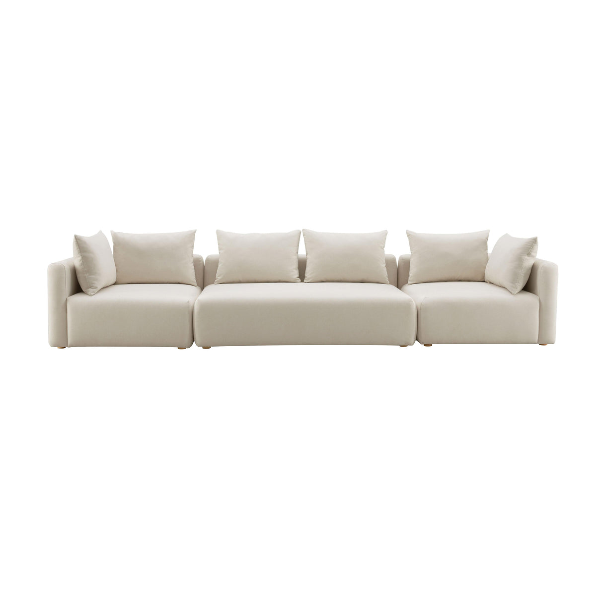 Hangover Cream Performance Linen 145" Long Sofa by TOV Furniture at Eve Furniture