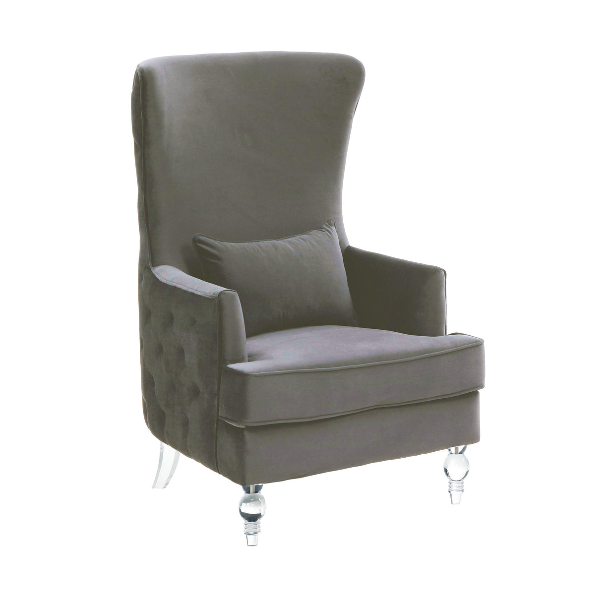 Aubree Velvet Chair with Acrylic Legs by TOV Furniture at Eve Furniture