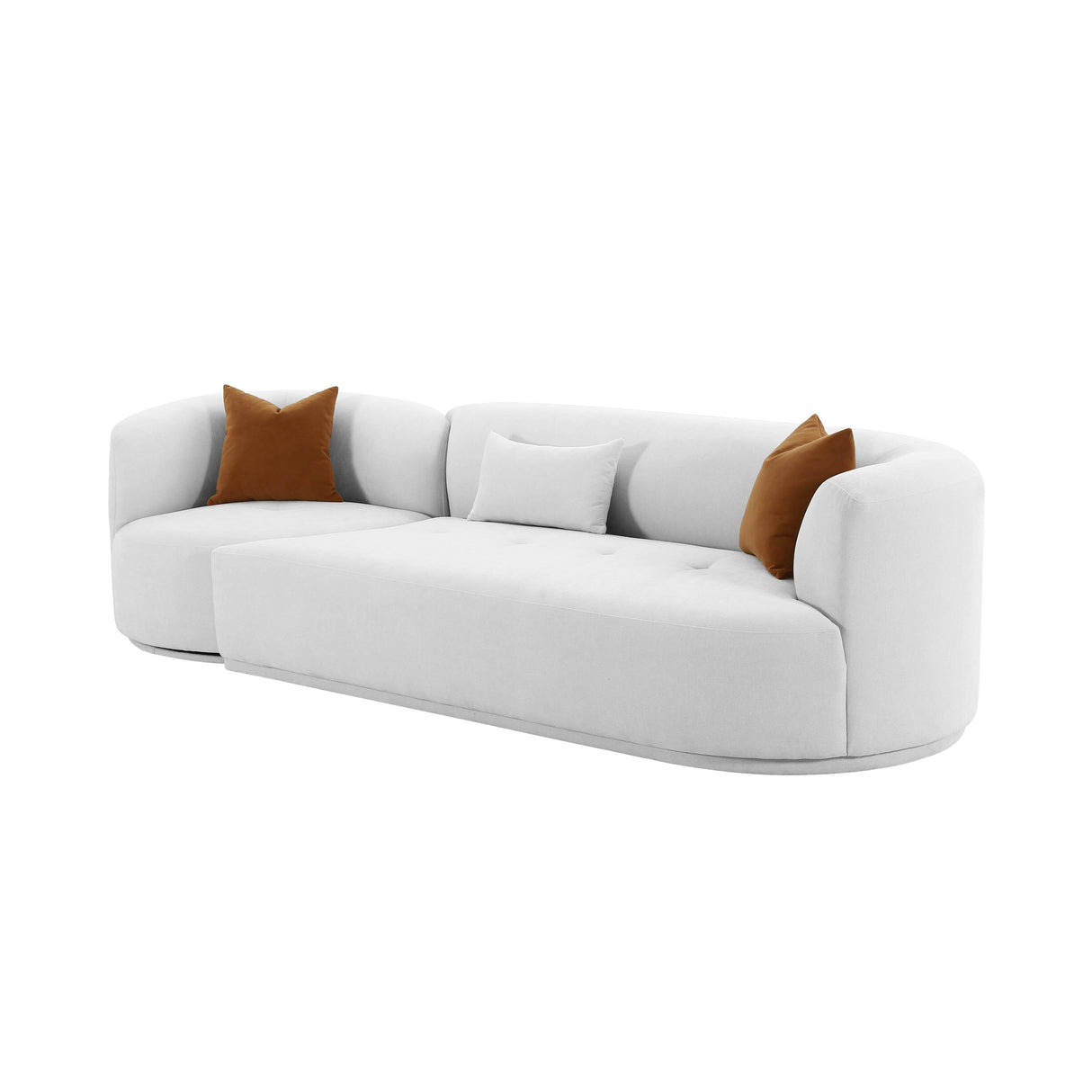 Fickle Grey Velvet 2-Piece Modular Sofa by TOV Furniture at Eve Furniture
