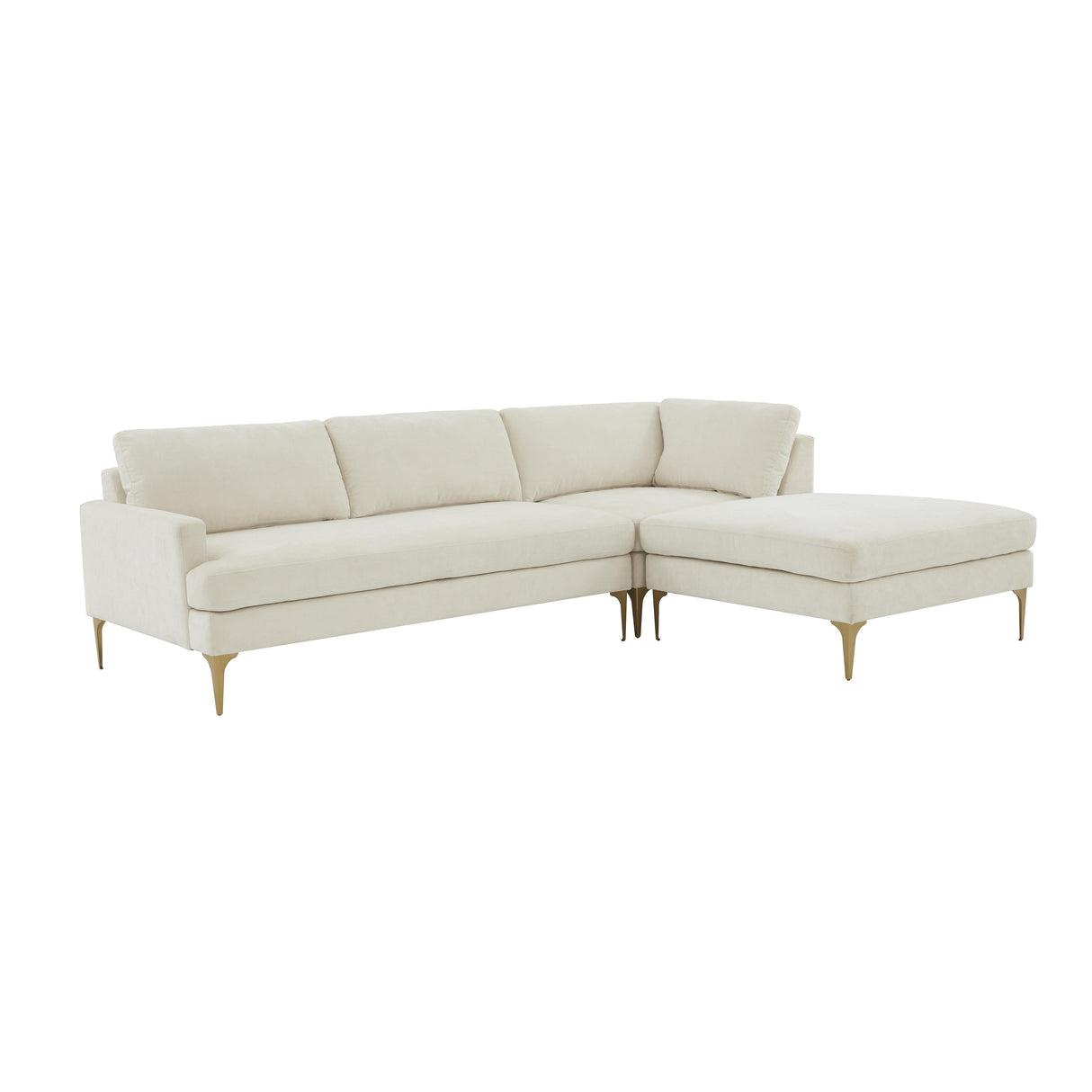 Serena Velvet Chaise Sectional by TOV Furniture at Eve Furniture