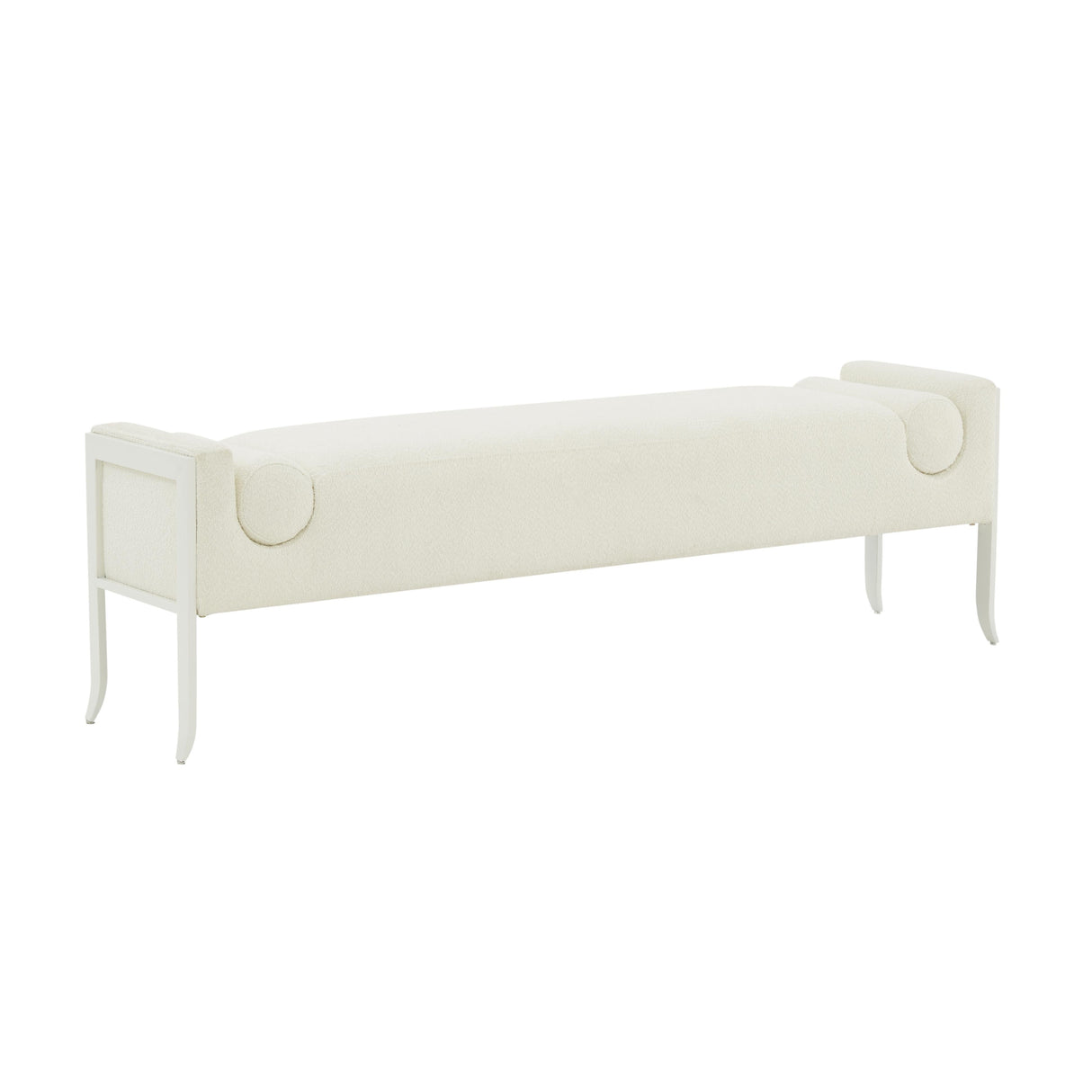 Ines Cream Boucle Bench by TOV Furniture at Eve Furniture