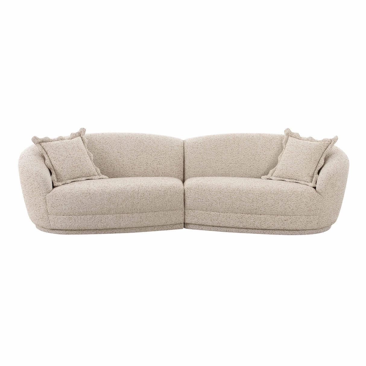 Marion Two-Tone Textured Boucle 4 Person Sectional by TOV Furniture at Eve Furniture