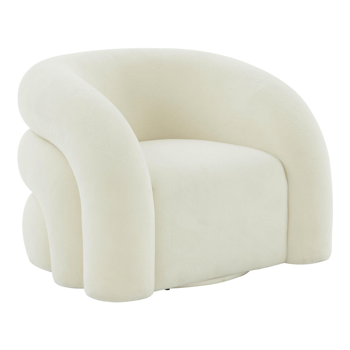 Slipper Upholstered Swivel Chair by TOV Furniture at Eve Furniture