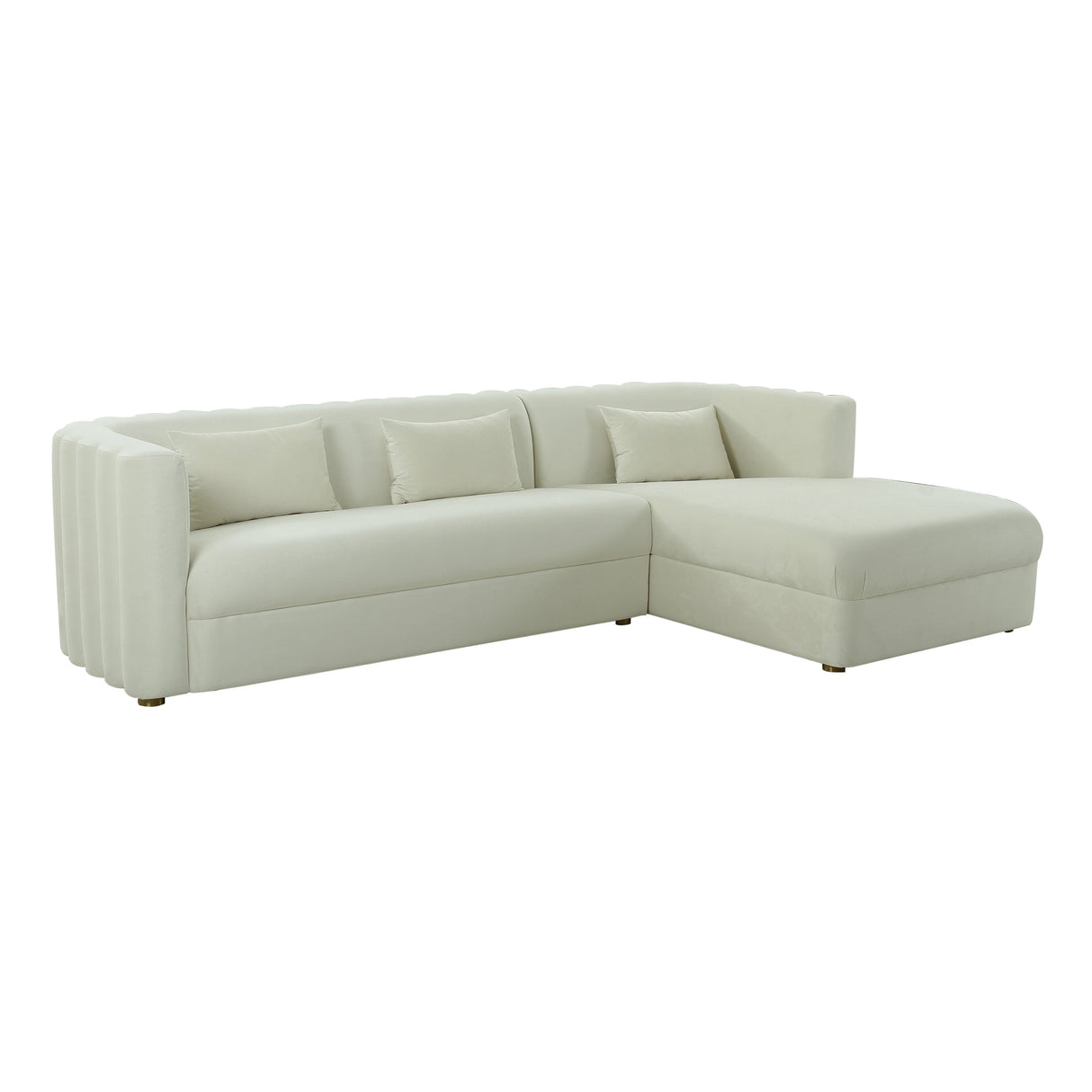 Callie Velvet Sectional by TOV Furniture at Eve Furniture