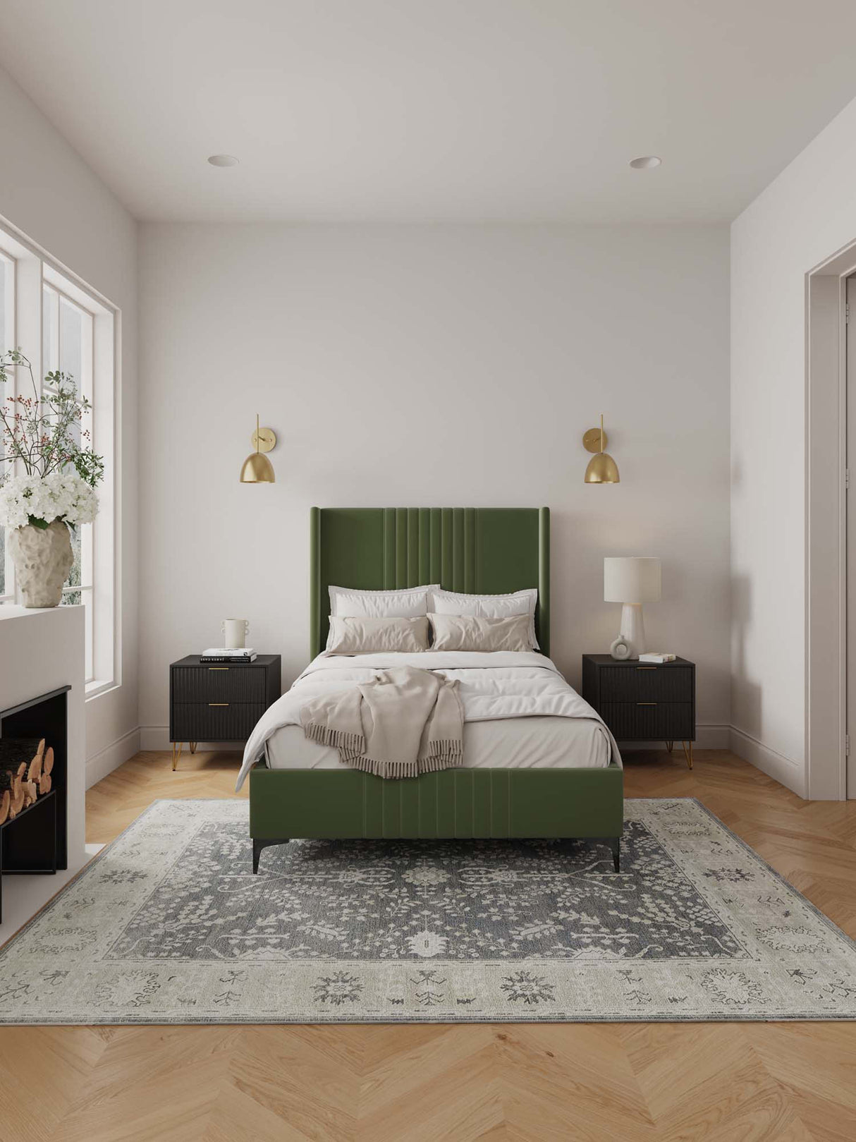 Promenade 48" Bed in Moss Green by Manhattan Comfort at Eve Furniture