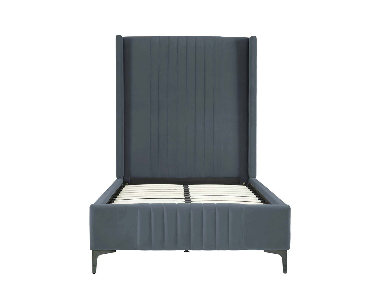 Promenade Twin-Size Bed in Grey by Manhattan Comfort at Eve Furniture