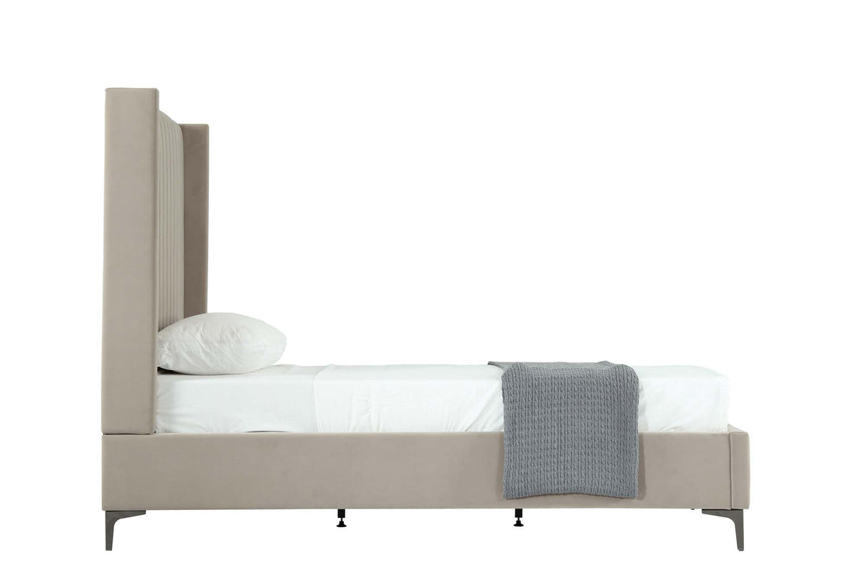 Promenade Twin-Size Bed in Rustic Taupe by Manhattan Comfort at Eve Furniture