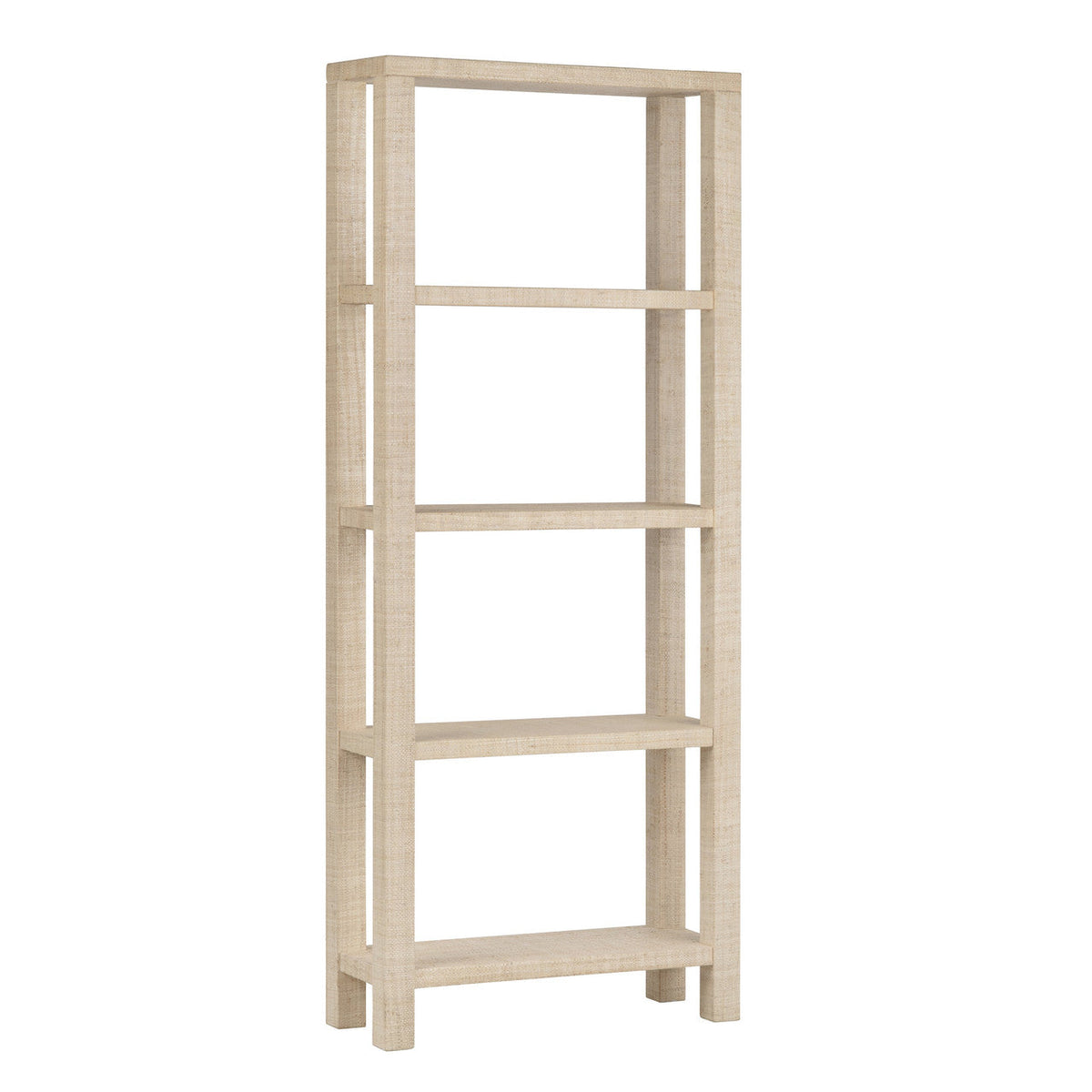 Providence Tan 4 Shelf Rafia Etagere by Crestview at Eve Furniture