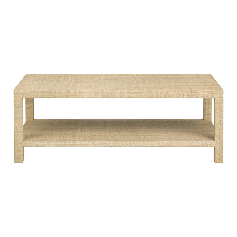 Providence Tan Rafia Cocktail Table by Crestview at Eve Furniture