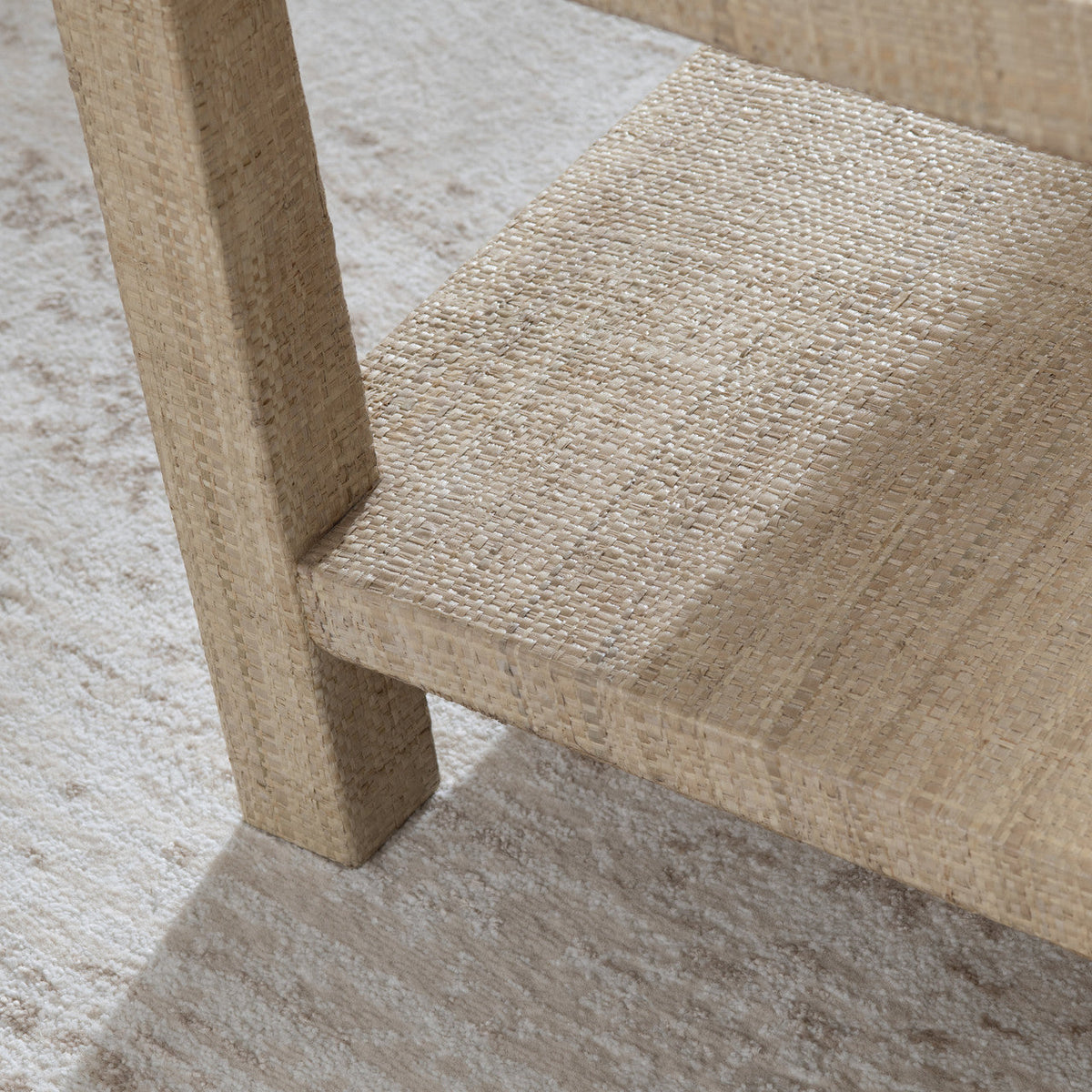 Providence Tan Rafia Cocktail Table by Crestview at Eve Furniture