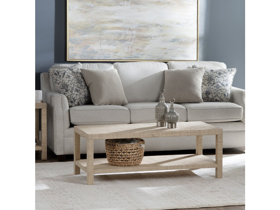 Providence Tan Rafia Cocktail Table by Crestview at Eve Furniture