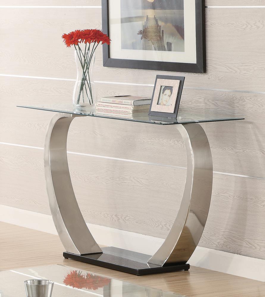Pruitt Satin Rectangular Sofa Table by Coaster at Eve Furniture
