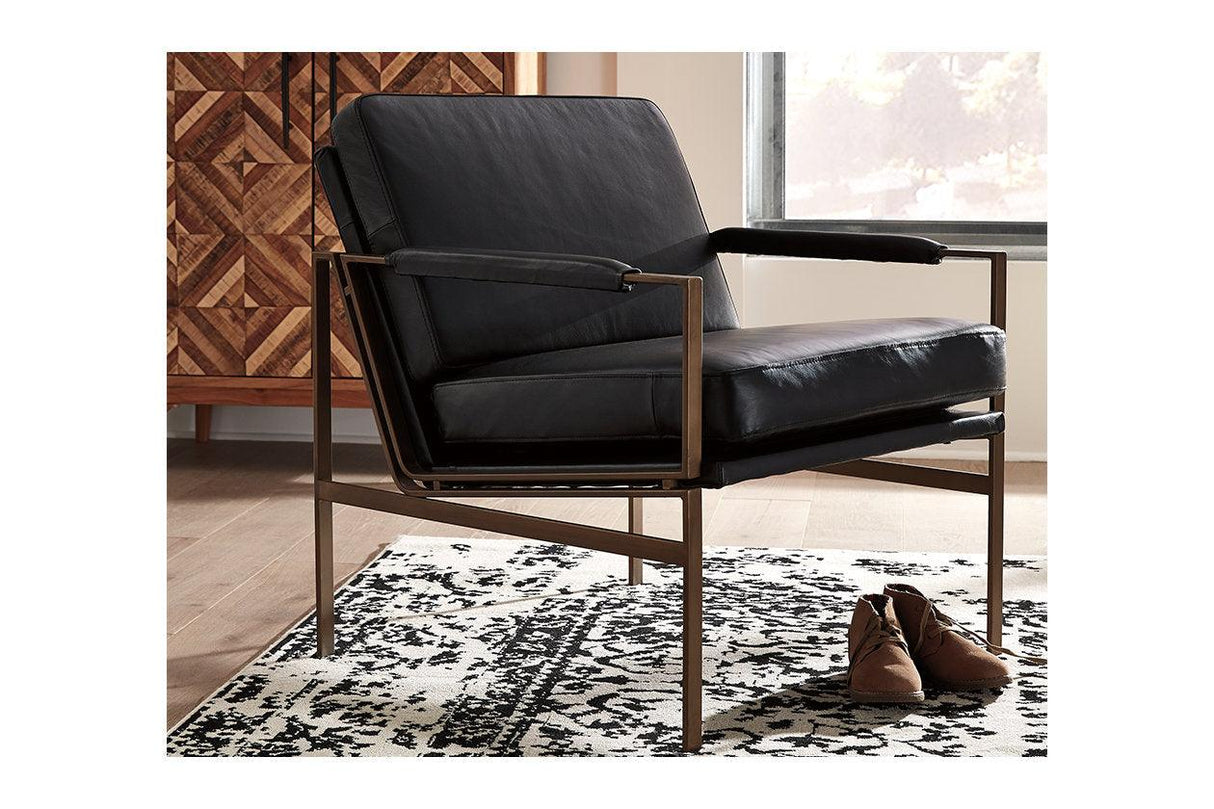 Puckman Black Accent Chair by Ashley at Eve Furniture