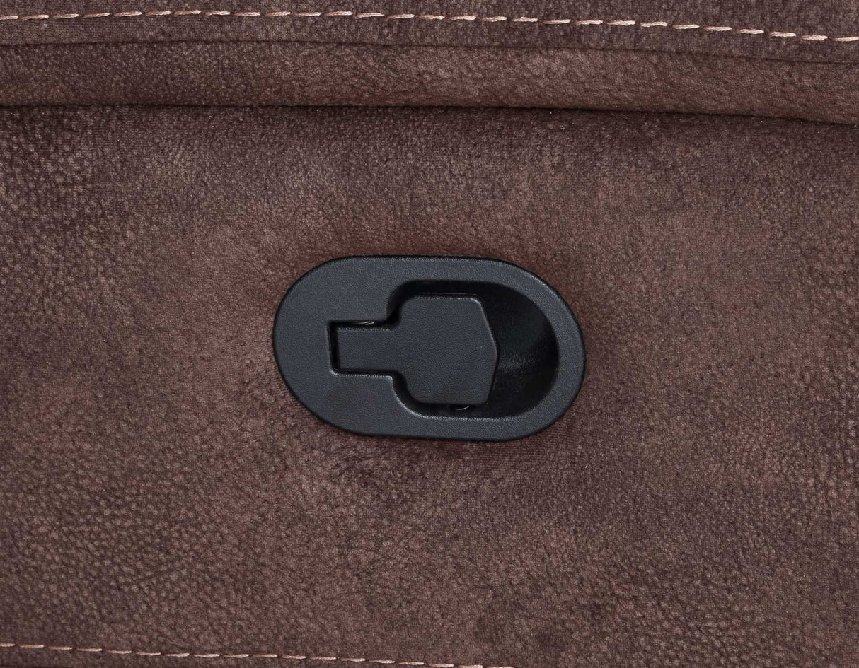 Pueblo Coffee Fabric/Leatherette 3-Piece Manual Reclining Set by Steve Silver at Eve Furniture