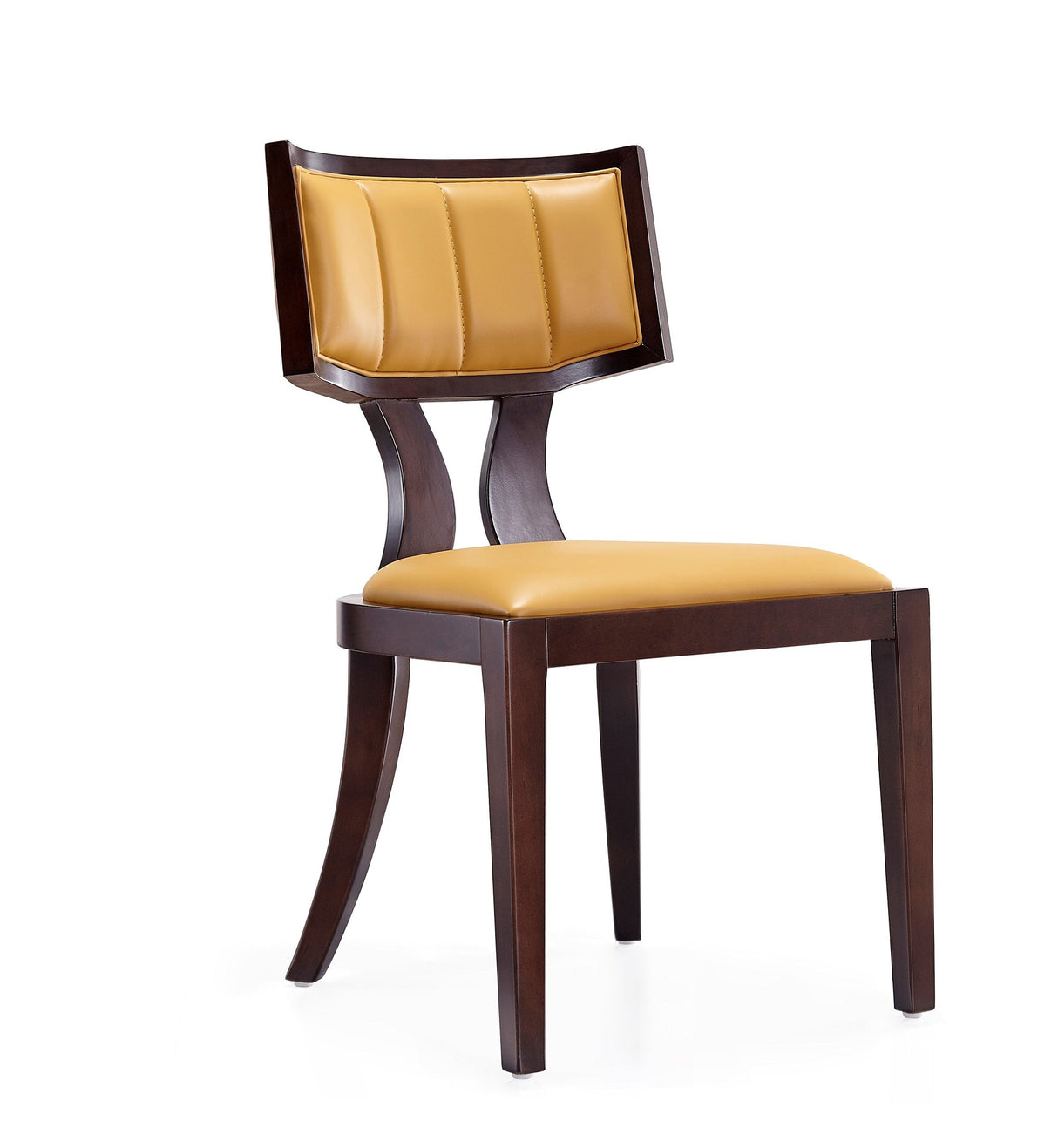 Pulitzer Dining Chair (Set of Two) in Camel and Walnut by Manhattan Comfort at Eve Furniture