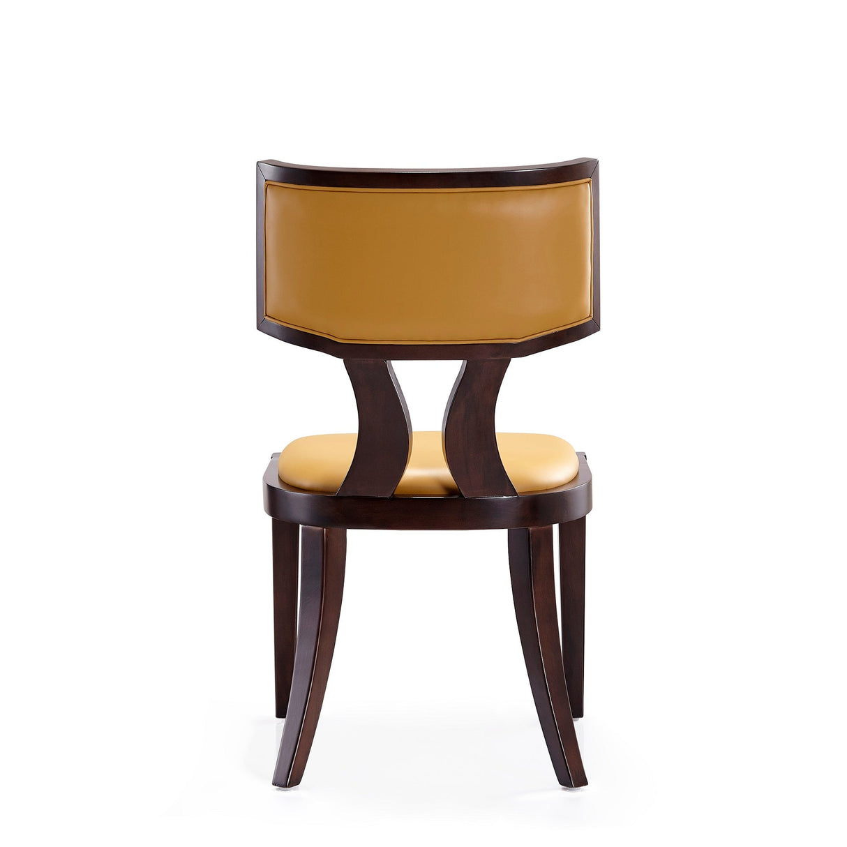 Pulitzer Dining Chair (Set of Two) in Camel and Walnut by Manhattan Comfort at Eve Furniture
