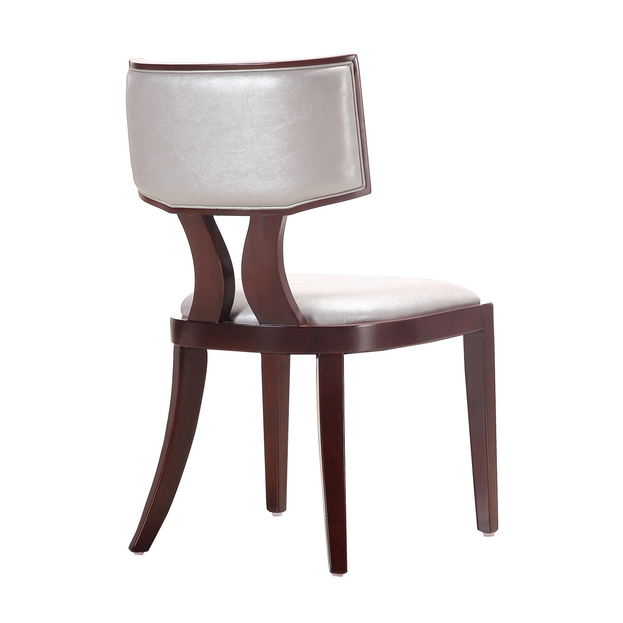 Pulitzer Dining Chair (Set of Two) in Silver and Walnut by Manhattan Comfort at Eve Furniture
