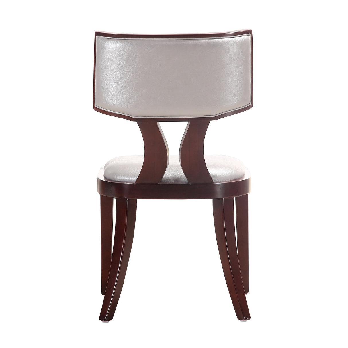 Pulitzer Dining Chair (Set of Two) in Silver and Walnut by Manhattan Comfort at Eve Furniture