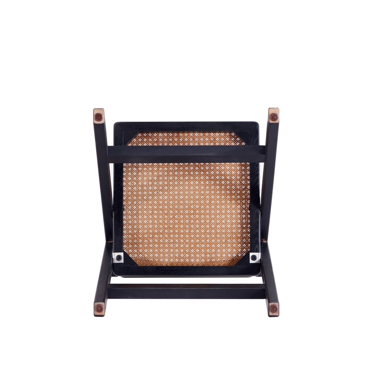 Pullman Folding Dining Chair in Black and Natural Cane (set of 2) by Manhattan Comfort at Eve Furniture