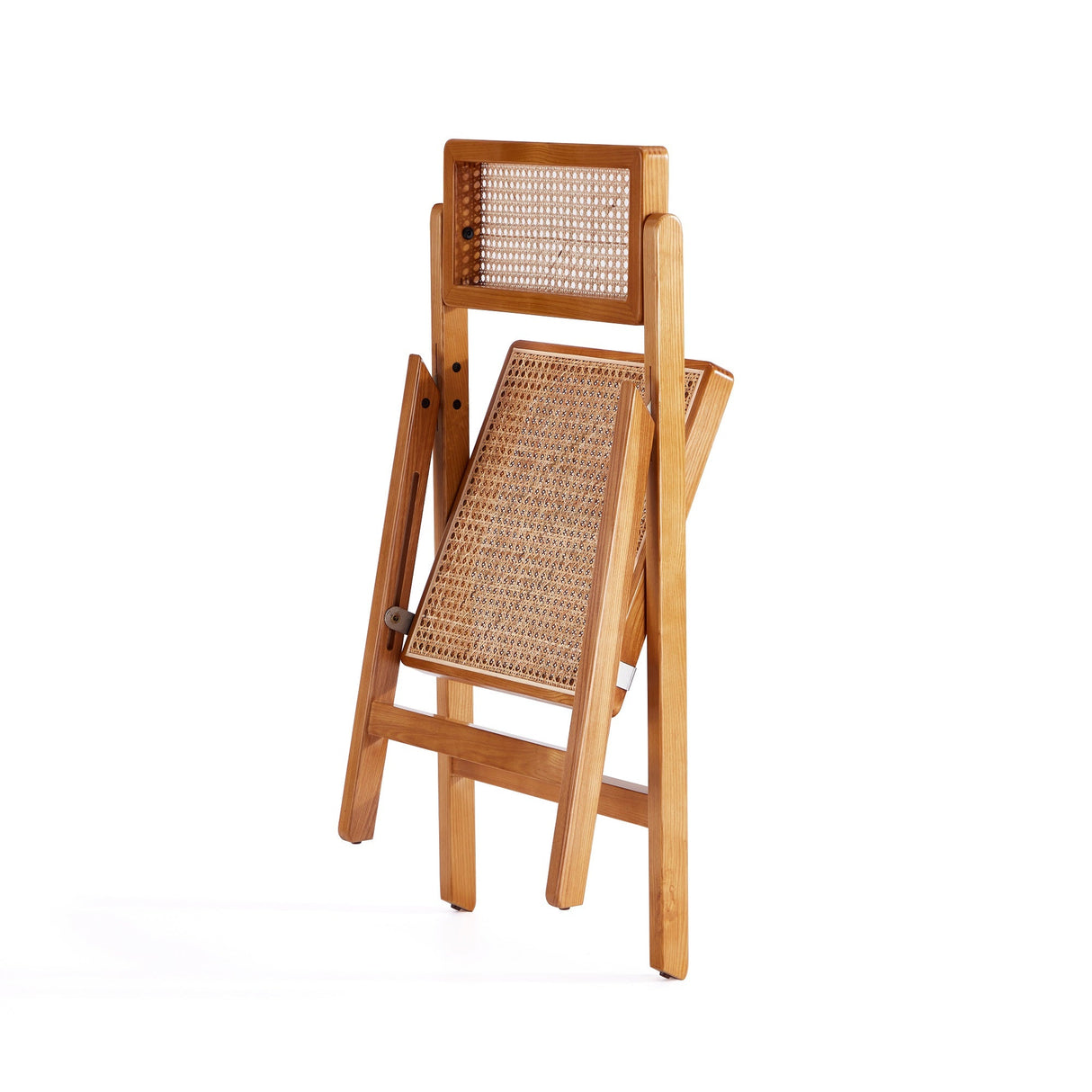 Pullman Folding Dining Chair in Nature Cane (set of 2) by Manhattan Comfort at Eve Furniture
