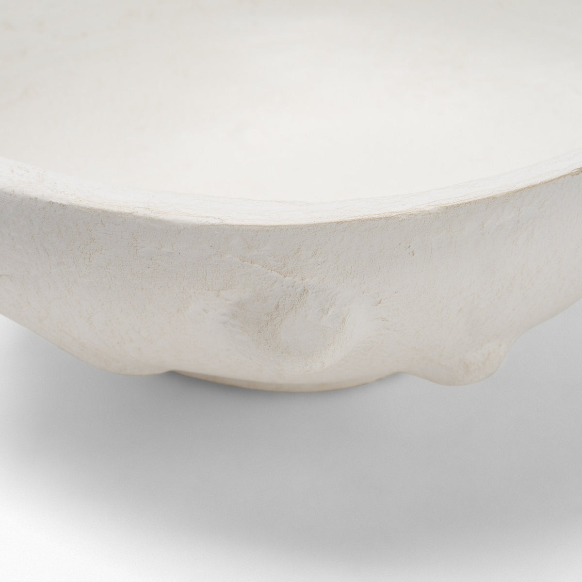 Punto Small White Paper Mache Dotted Centerpiece Bowl by Mercana at Eve Furniture