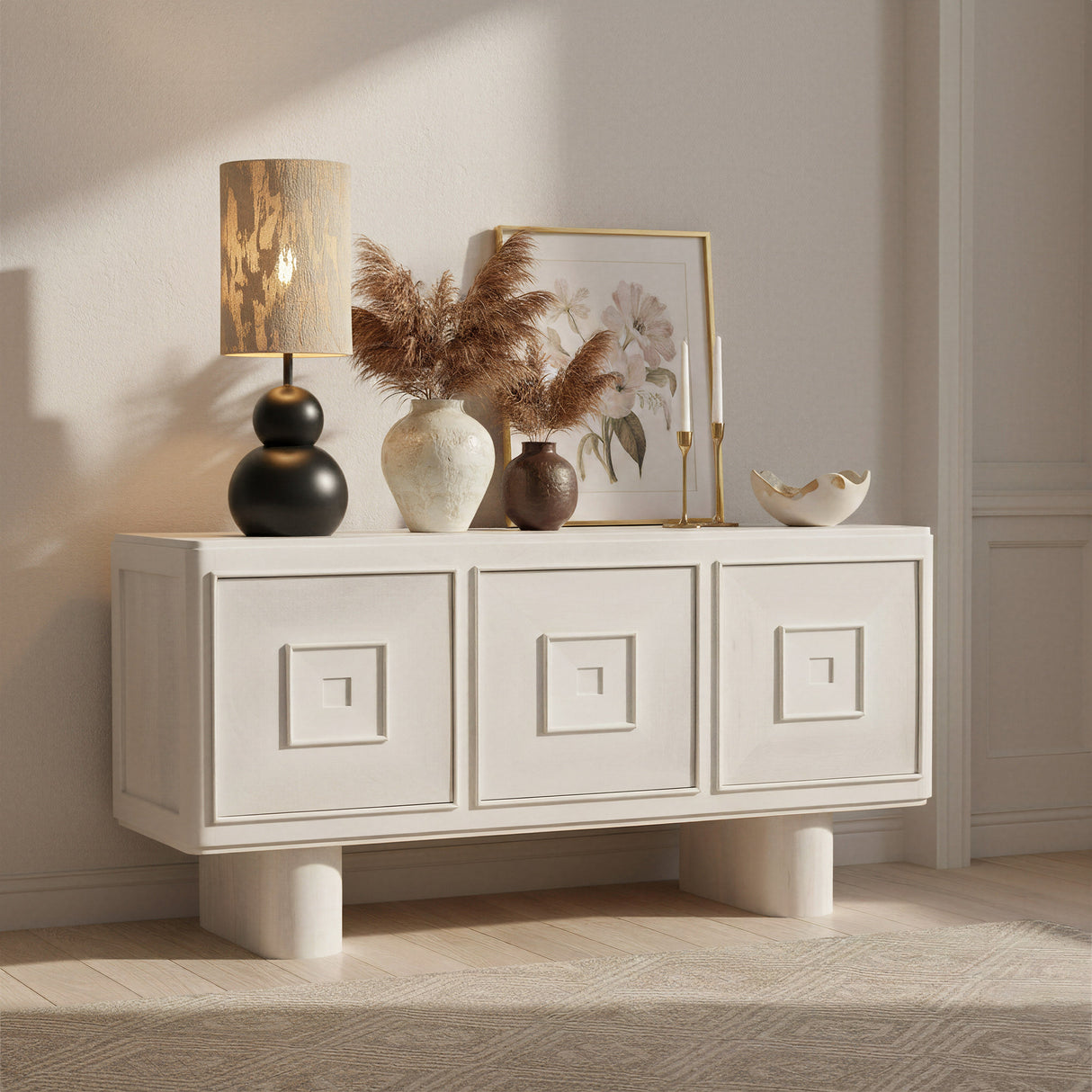 Pupen Beige Table Lamp by Zuomod at Eve Furniture