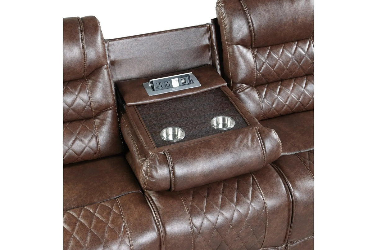 Putnam Brown Reclining Living Room Set by Homelegance at Eve Furniture