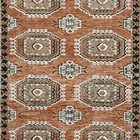 Qaabiz Sienna/Ivory/Black Medium Rug by Ashley at Eve Furniture