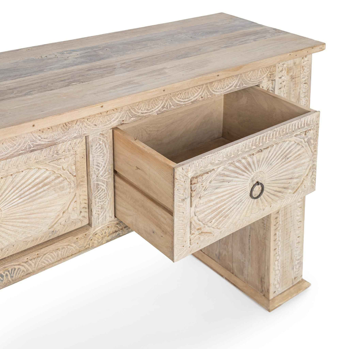 Qena 4 Drawer Console Table - Butterwood Blend by Classic Home at Eve Furniture