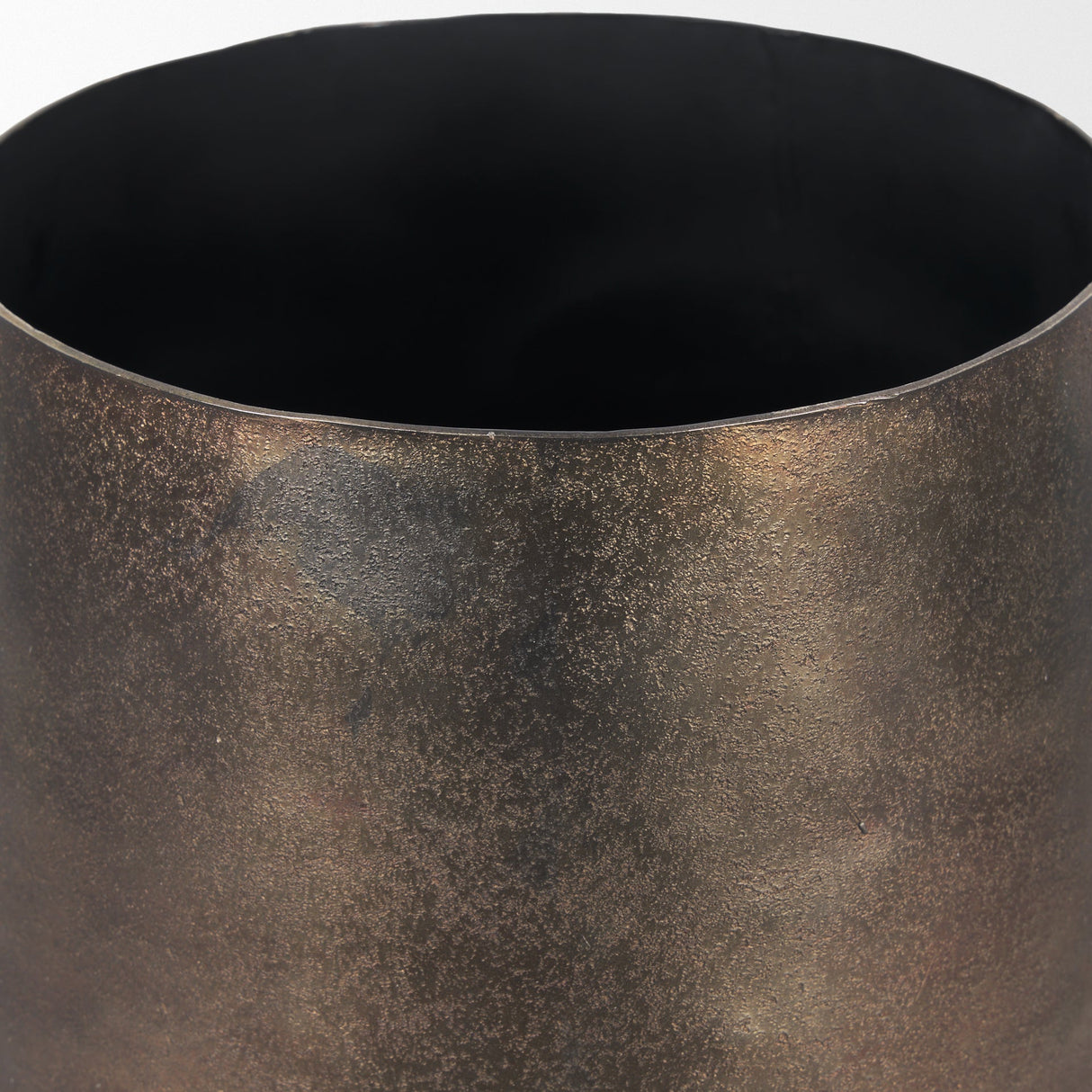Quade Large Textured Gold Metal Planter by Mercana at Eve Furniture