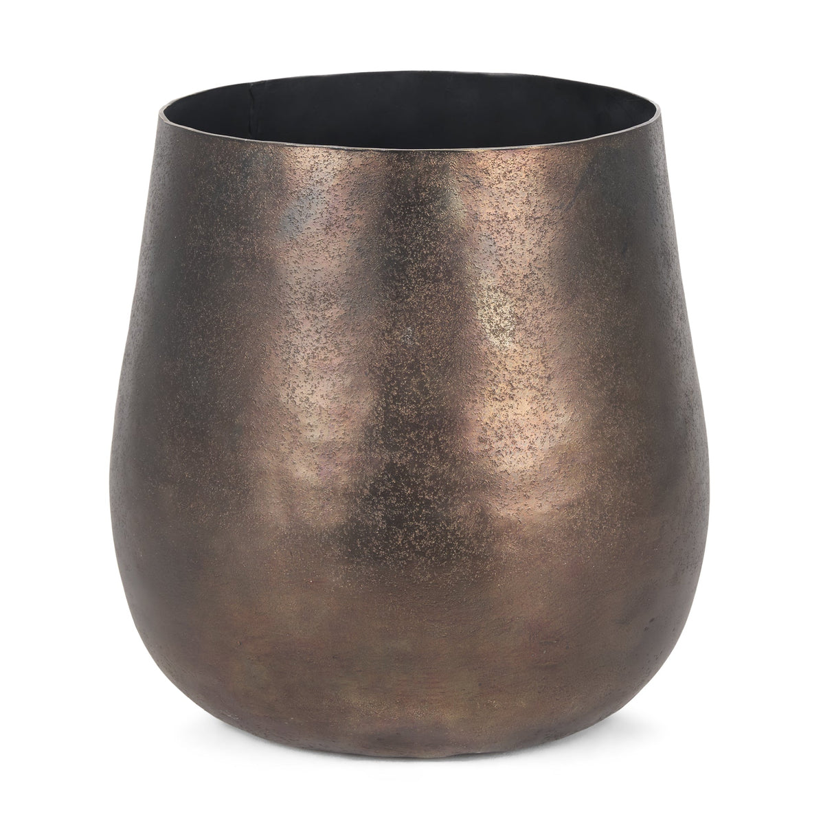 Quade Large Textured Gold Metal Planter by Mercana at Eve Furniture