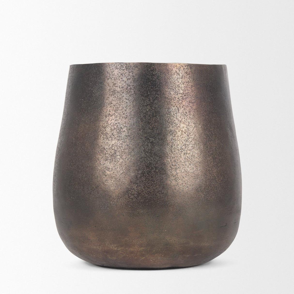 Quade Small Gold Metal Planter by Mercana at Eve Furniture
