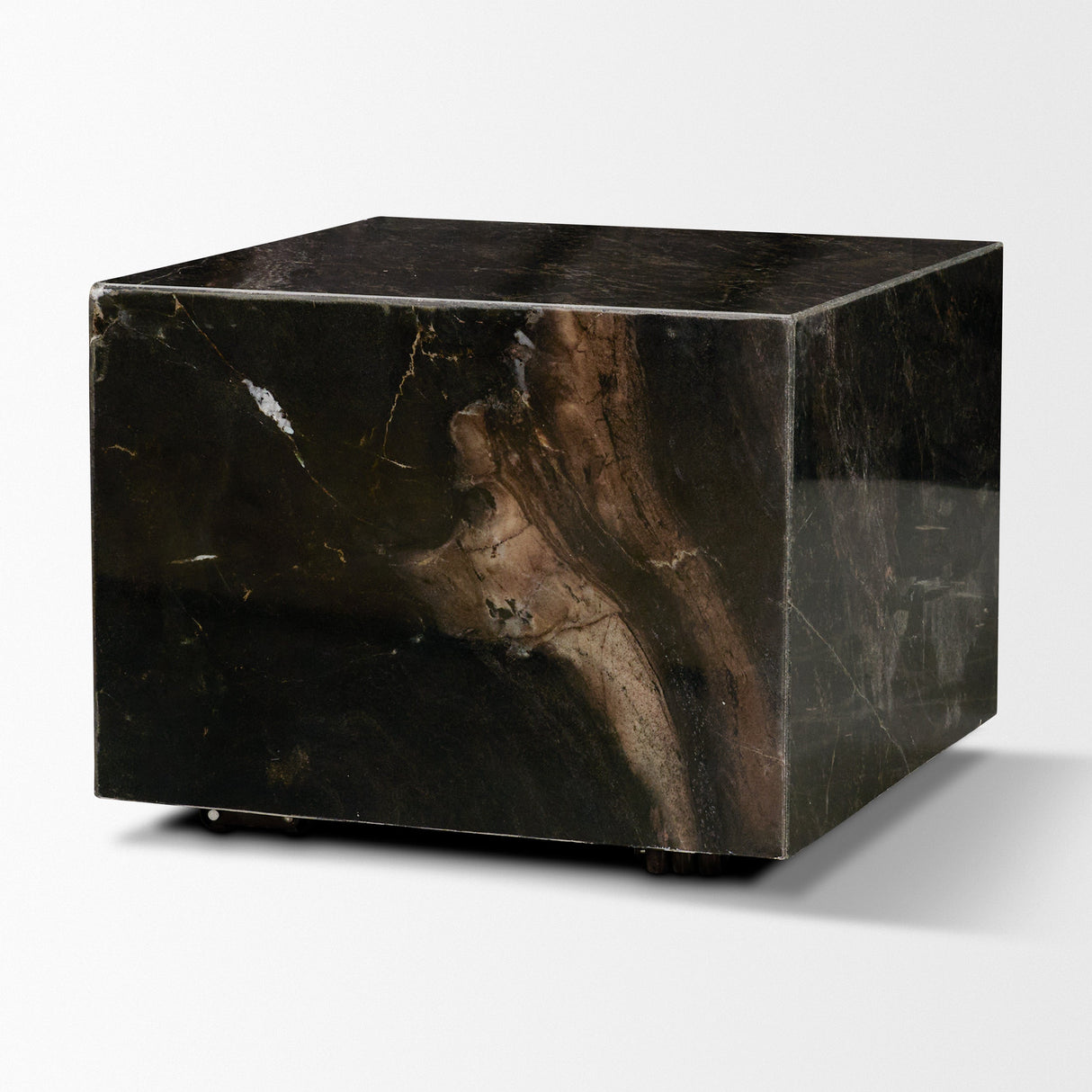 Quadra 20" Solid Cappuccino Marble Square Coffee Table by Mercana at Eve Furniture
