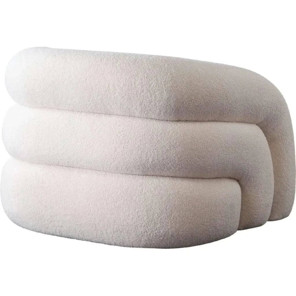 Quantum Swivel Accent Chair in Ivory Sherpa by Diamond Sofa at Eve Furniture