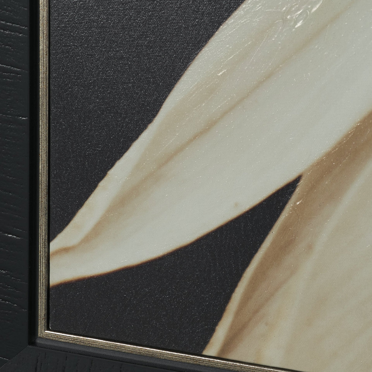 Quiet by Olivia Joy StClaire Hand-Embellished Textured Framed Canvas Art Print by Mercana at Eve Furniture