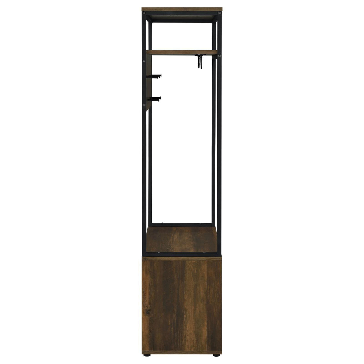 Quincy Dark Pine and Black 2-door Engineered Wood Hall Tree by Coaster at Eve Furniture