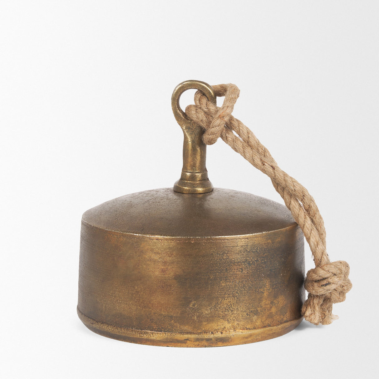 Quincy Large Gold Metal Decorative Bell Object by Mercana at Eve Furniture