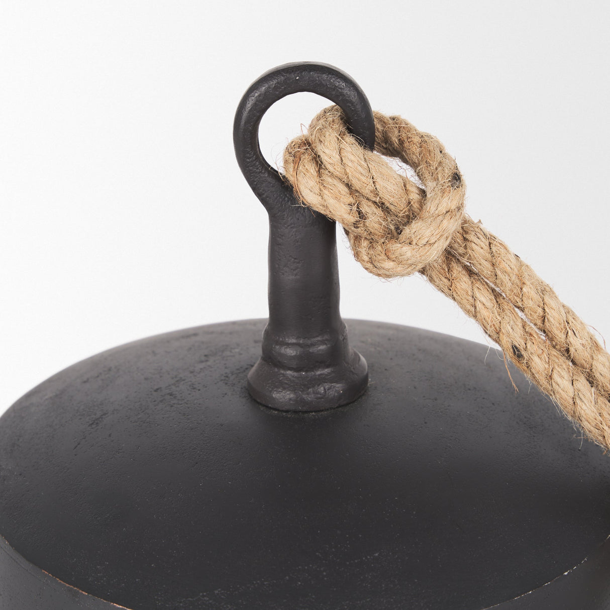 Quincy Large Matte Black Metal Decorative Bell Object by Mercana at Eve Furniture