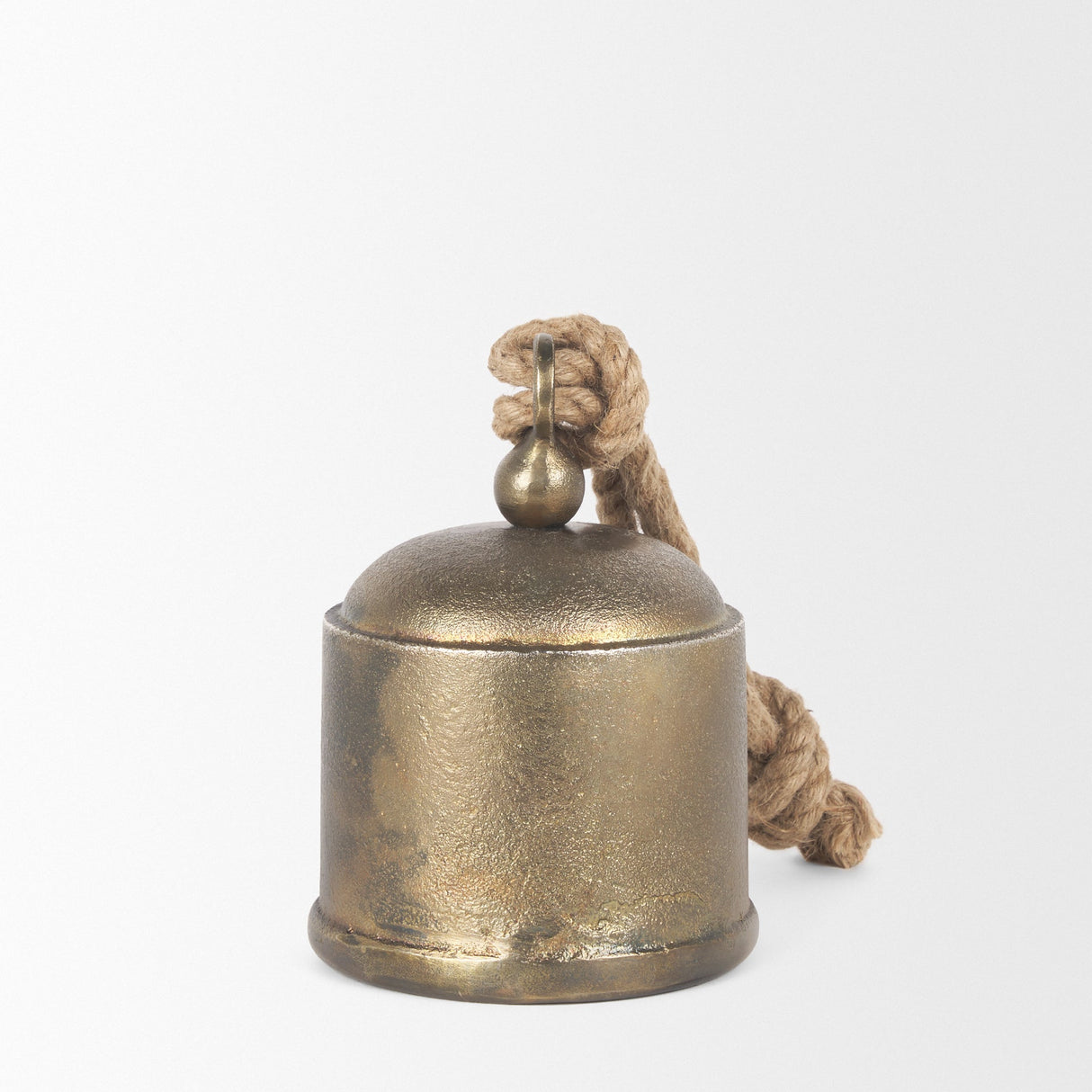 Quincy Medium Gold Metal Decorative Bell Object by Mercana at Eve Furniture