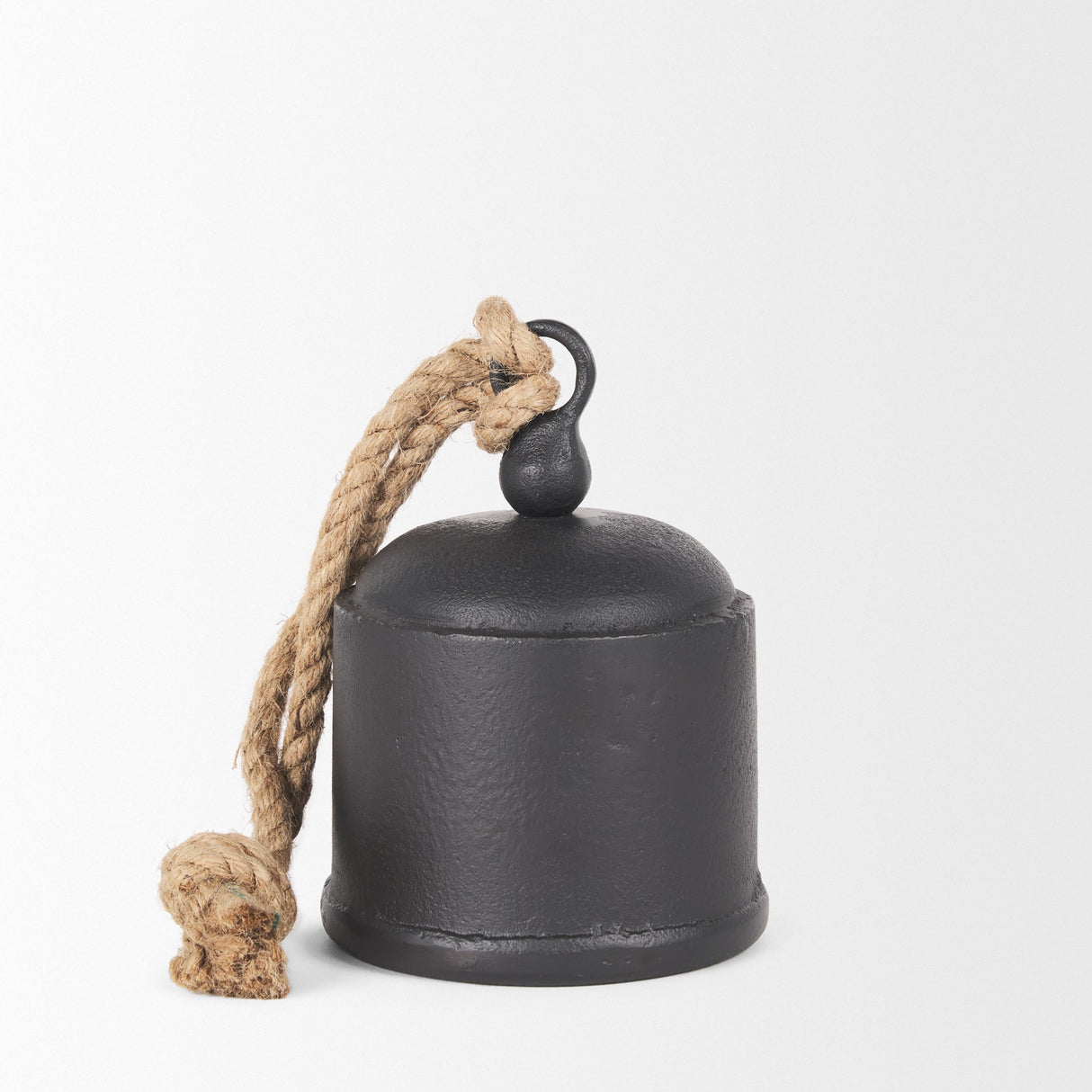 Quincy Medium Matte Black Metal Decorative Bell Object by Mercana at Eve Furniture